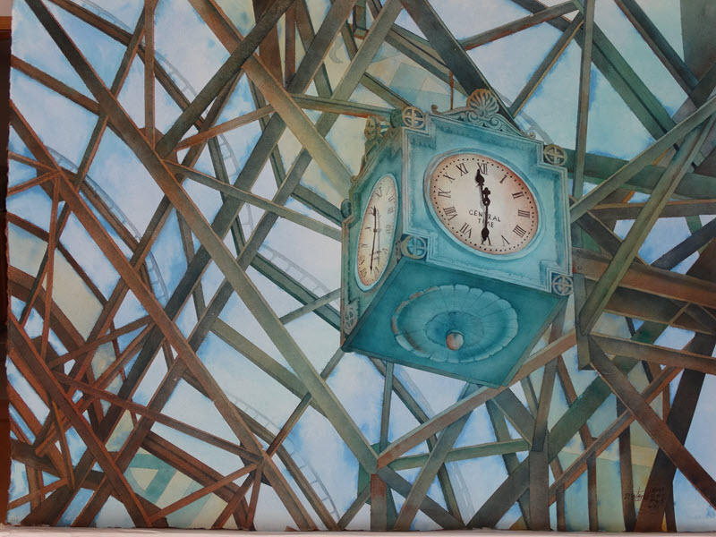 Central Time, a watercolor painting by Deb Ward
